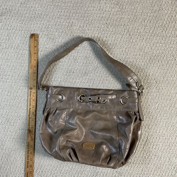 Nine West Taupe Hobo Bag Purse Top Handle Shoulder Bag Everyday Designer - Picture 5 of 6